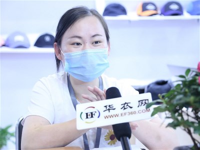 2020上海国际帽子围巾手套展专访四禧服饰业务经理韩盼盼